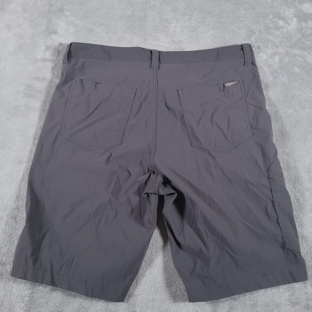 Eddie Bauer Shorts Mens 35 Gray Rainier Cargo Hiking Outdoor Trail Lightweight - Picture 8 of 11